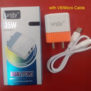 35 Watt Unity Charger Two USB Port - Type C Cable (1 Year Warranty)