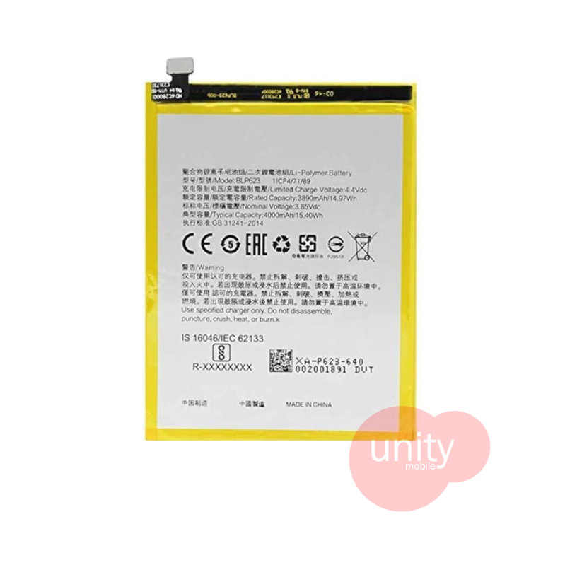 Oppo / Realme Phone Battery Model BLP623 (6 Months Customer Warranty)