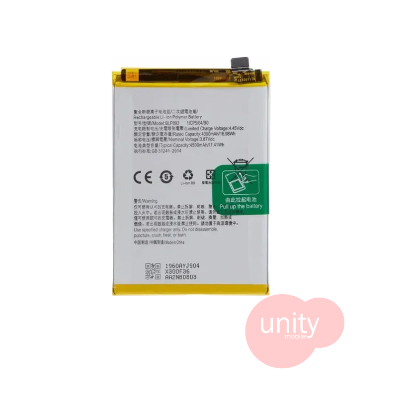 Oppo / Realme Phone Battery Model BLP893 (6 Months Customer Warranty)