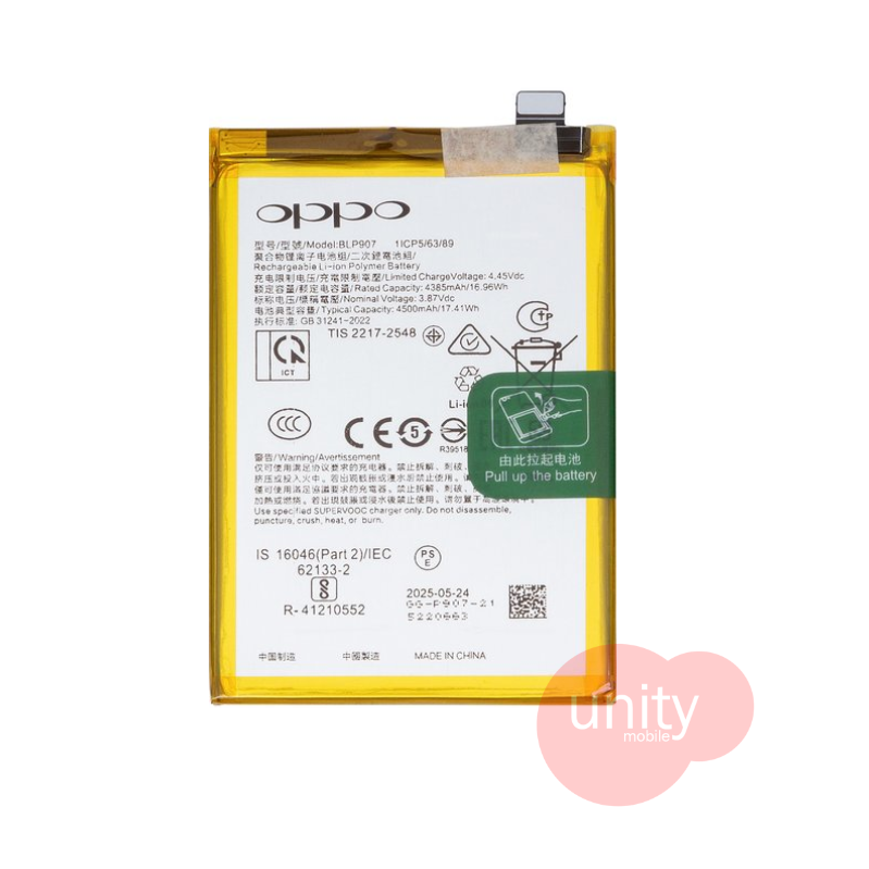 Oppo / Realme Phone Battery Model BLP907 (6 Months Customer Warranty)