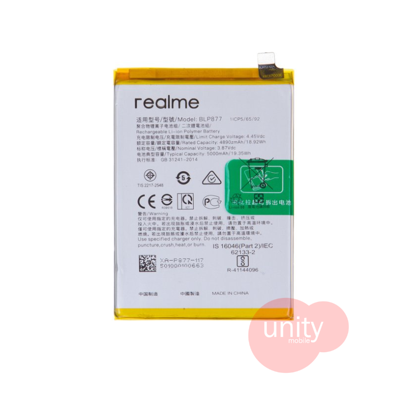 Oppo / Realme Phone Battery Model BLP877 (6 Months Customer Warranty)