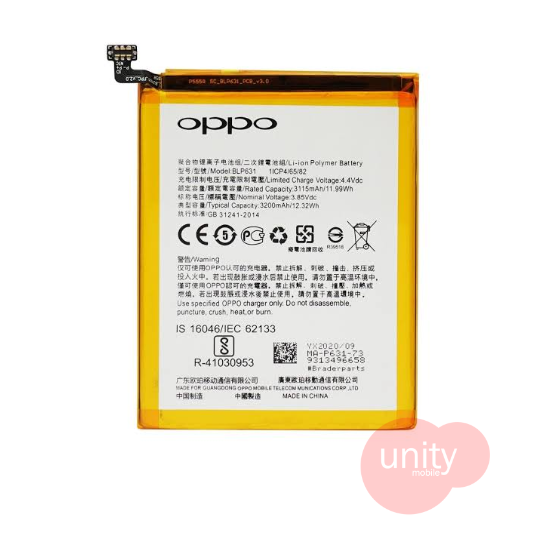 Oppo / Realme Phone Battery Model BLP631 (6 Months Customer Warranty)