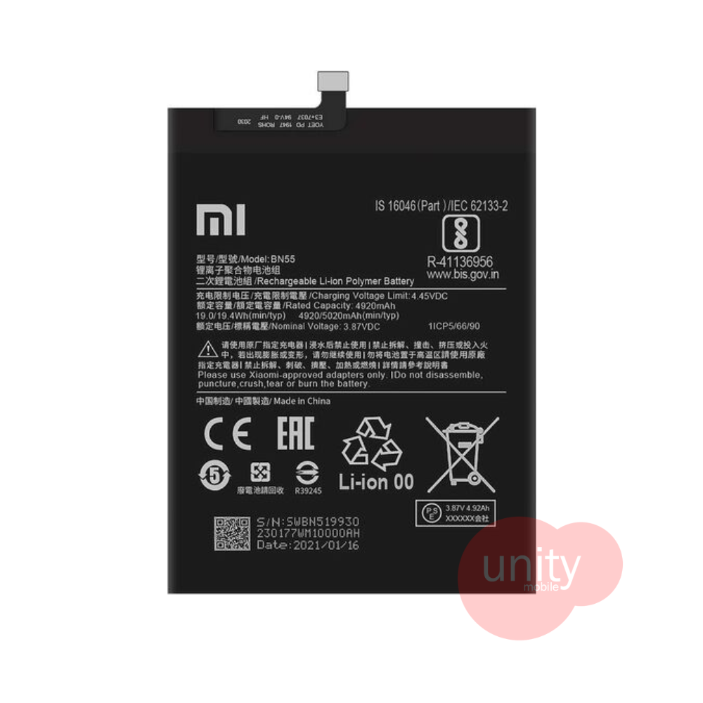 Mi Phone Battery Model BN55 (6 Months Customer Warranty)