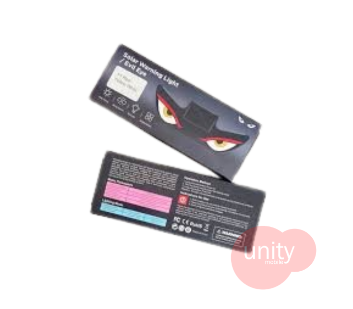 Solar Devil Eye Car Window Light, Wireless Triangle LED Decorative