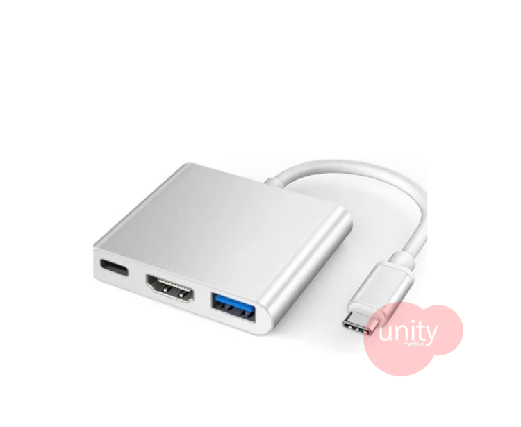 USB Type C Hub HDMI Adapter 4K 3 in 1 Digital Multiport Hub