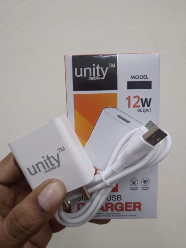 12 Watt Fast Unity Brand Charger with Data cable