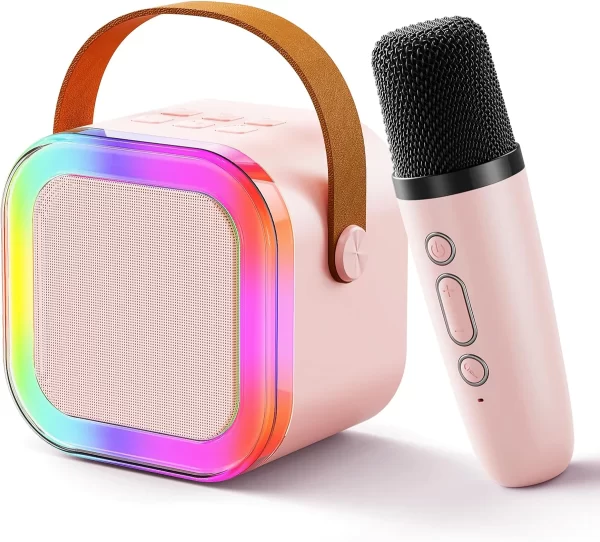 Karaoke Speaker with RGB Lights & 1 wireless Mic