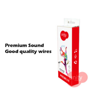 Unity Premium Handfree Earphone with Mic (Box Packing - 6 month warranty)