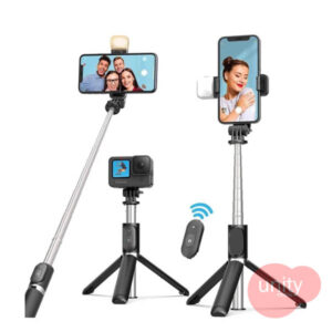 Portable Selfie Stick with Bluetooth & Light
