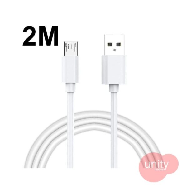 2 Meter Type V8/Micro cable for charging