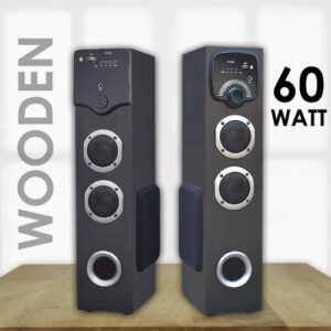 Powerful Bass Boost Speaker 60Watt Wooden Speaker