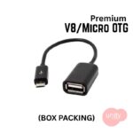 Premium OTG Wired Connector USB-V8 (To Connect Pen Drive and USB Wire) With Box Packing