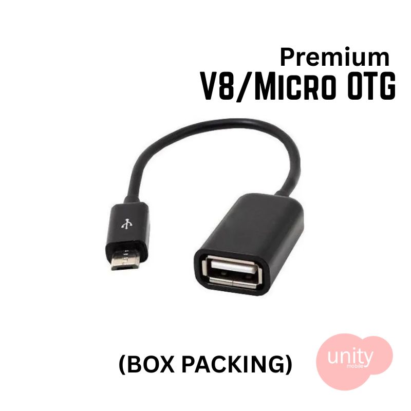 Premium OTG Wired Connector USB-V8 (To Connect Pen Drive and USB Wire) With Box Packing